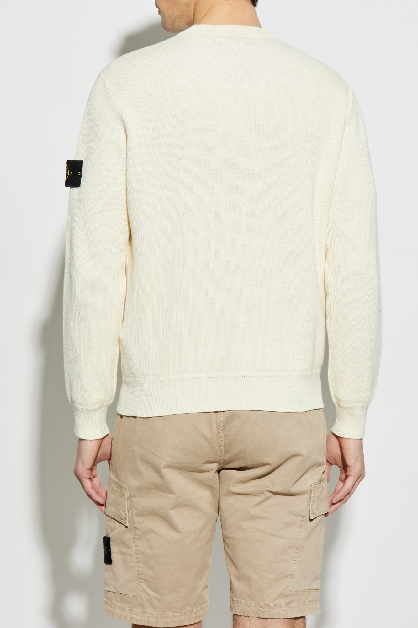 Cream Sweater with logo Stone Island - Vitkac AS
